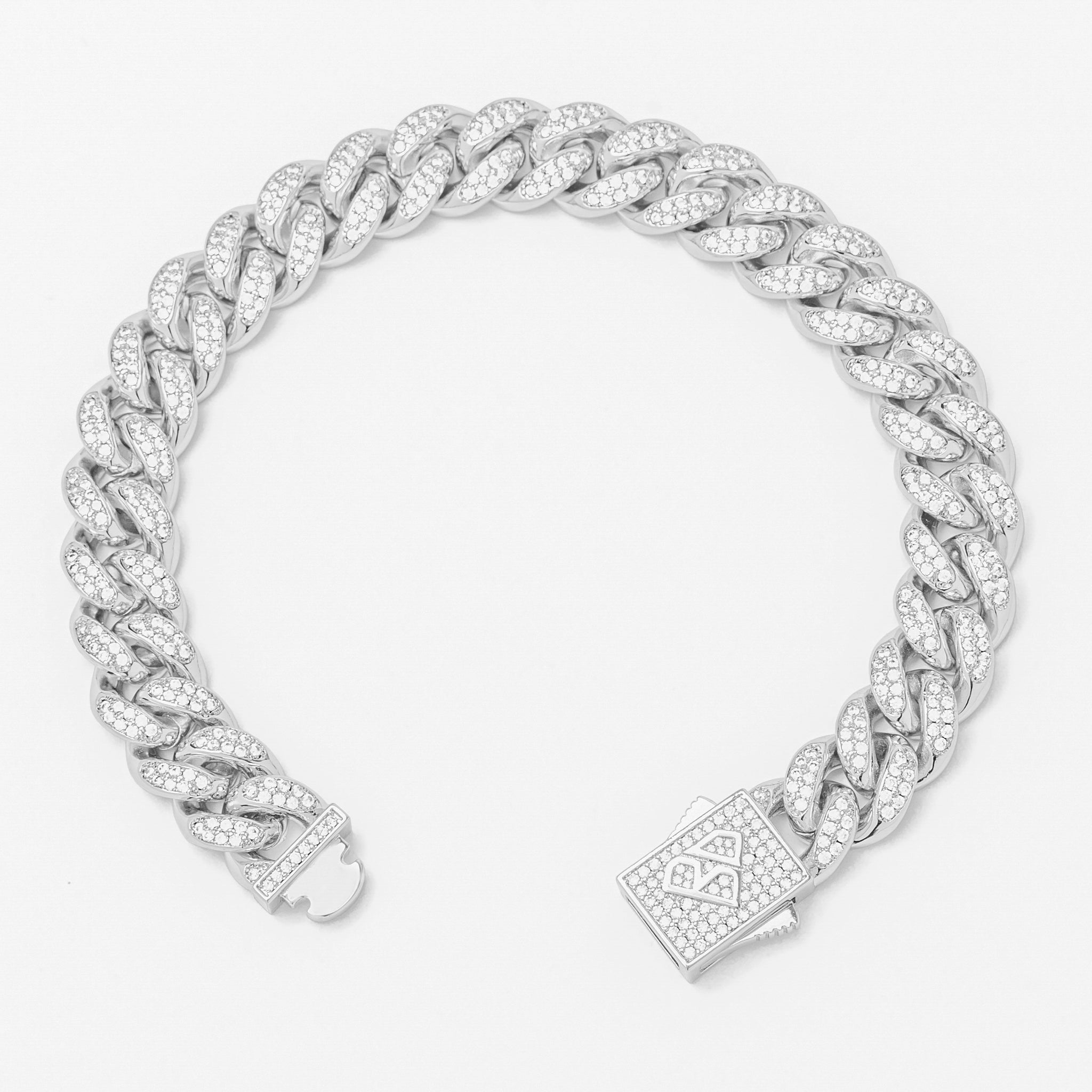 Big Daddy 10 mm Iced Out Miami Cuban Link zilveren armband Secundaire afbeelding