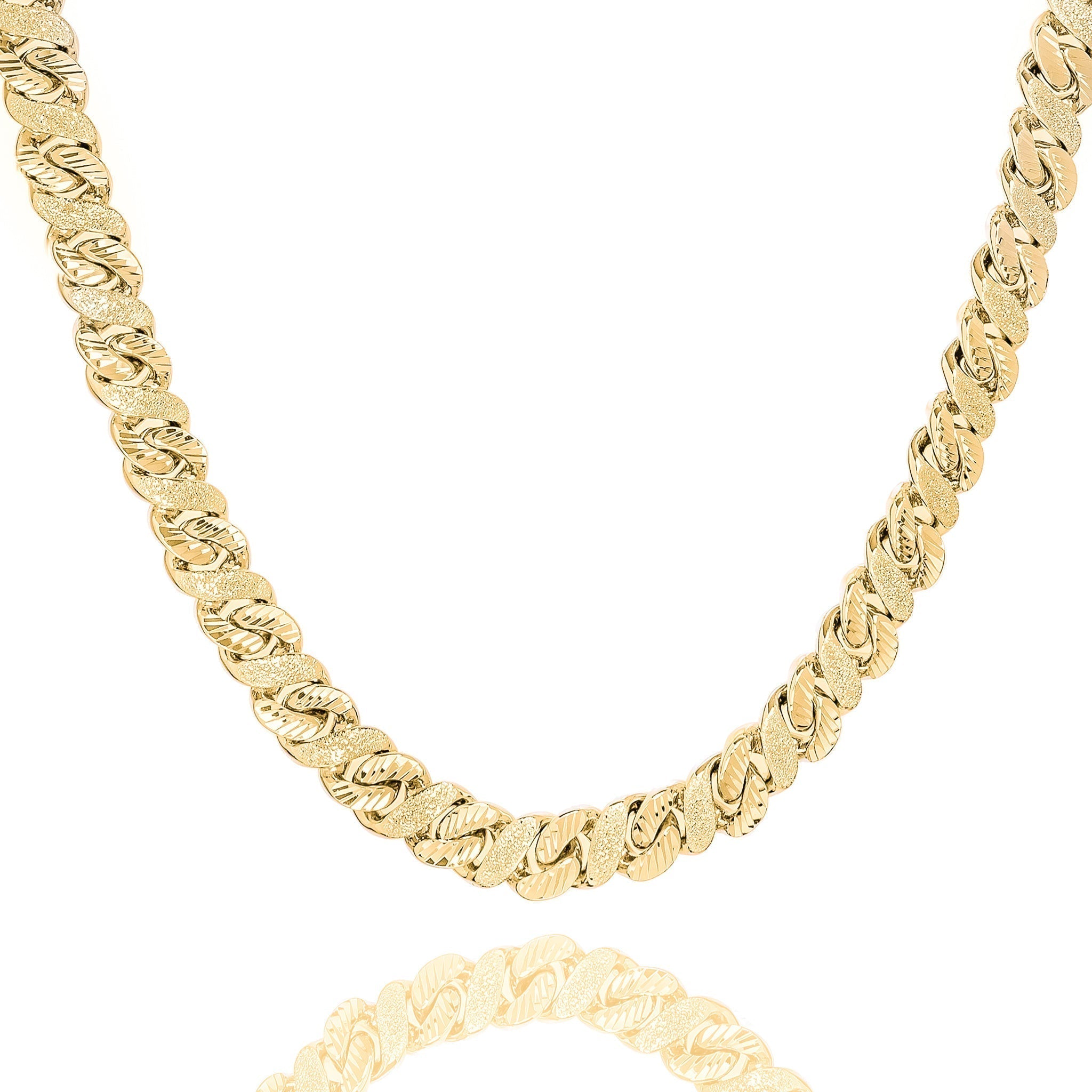 Big Daddy 10MM Sandblast Diamond & Gold Iced Out Chain Hoofdafbeelding