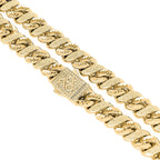 Big Daddy 10MM Sandblast Diamond & Gold Iced Out Chain