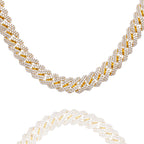 Big Daddy 10MM Straight Edge Cuban Diamond Gold Iced Out Chain