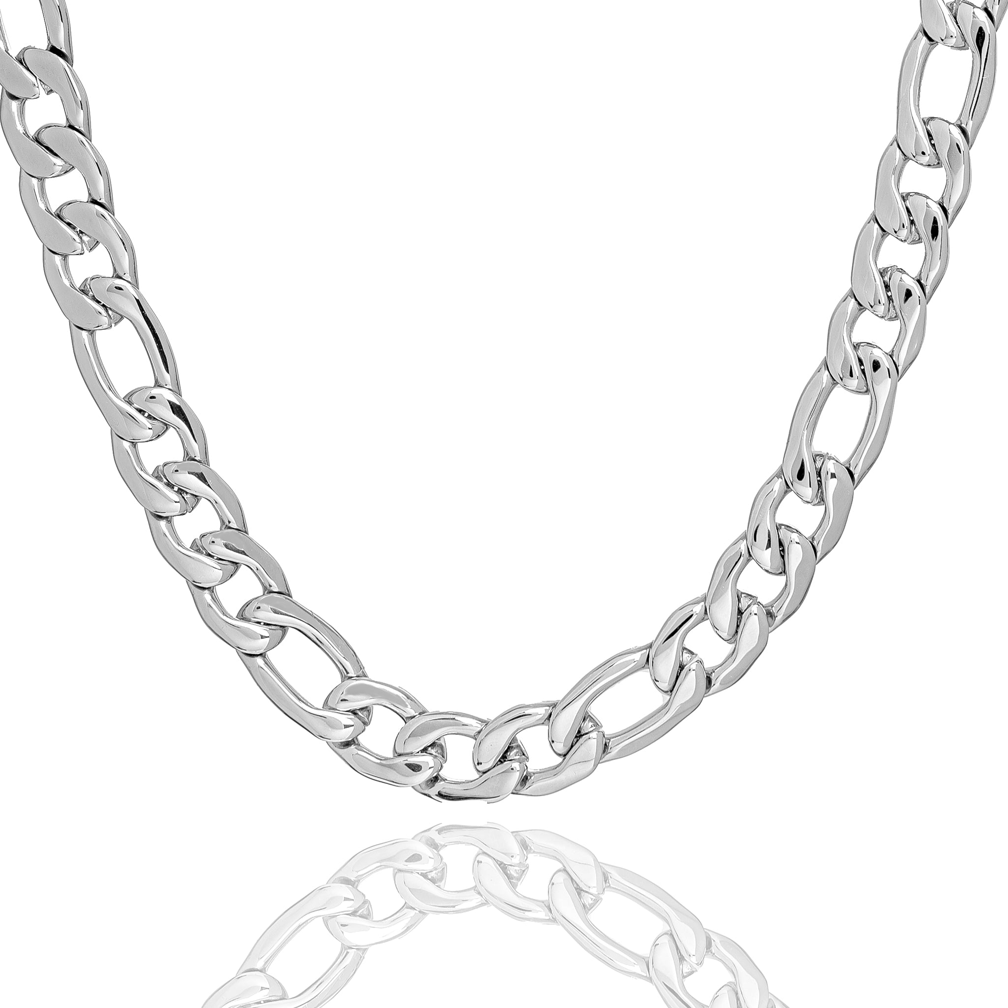 Big Daddy 11MM Silver Steel Figaro Chain Hoofdafbeelding