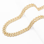 Big Daddy 12MM Baguette Miami Cuban Link Gold Iced Out Chain