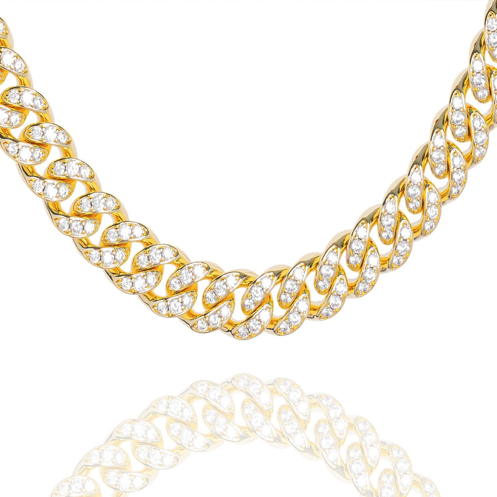 Big Daddy 12MM Bling Cuban Link Gold Iced Out Chain