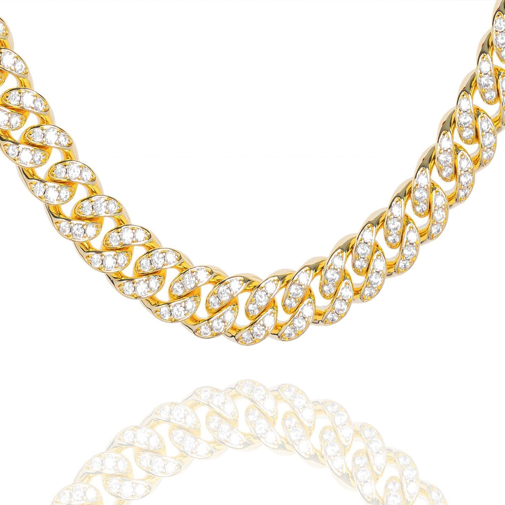 Big Daddy 12MM Bling Cuban Link Gold Iced Out Chain
