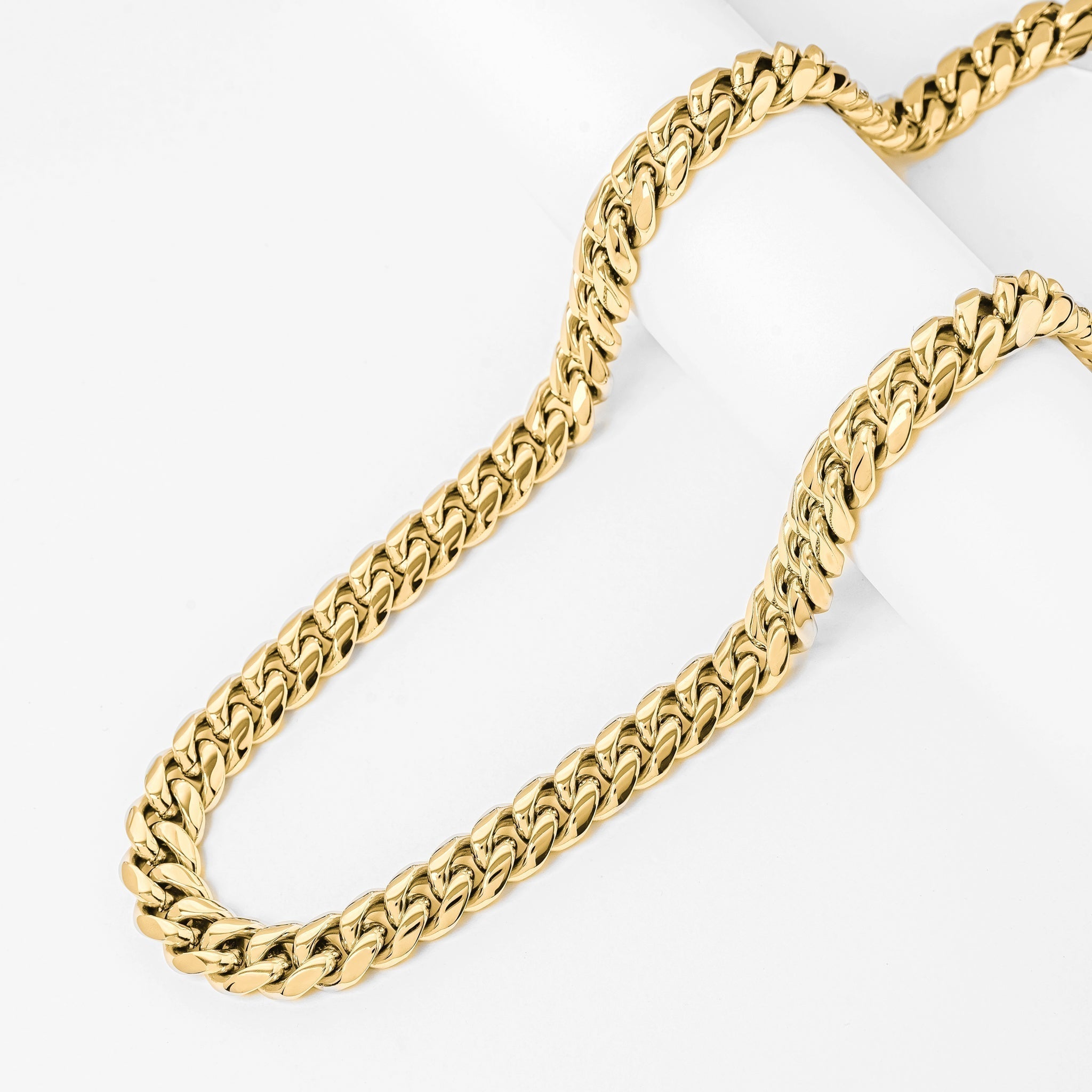 Big Daddy 12MM Cuban Link 18K Gold Chain Secundaire afbeelding