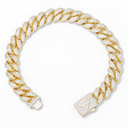 Big Daddy 12MM Gold Diamond Cuban Link Iced Out Bracelet