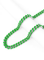Big Daddy 13MM Enamel Green Steel Cuban Chain