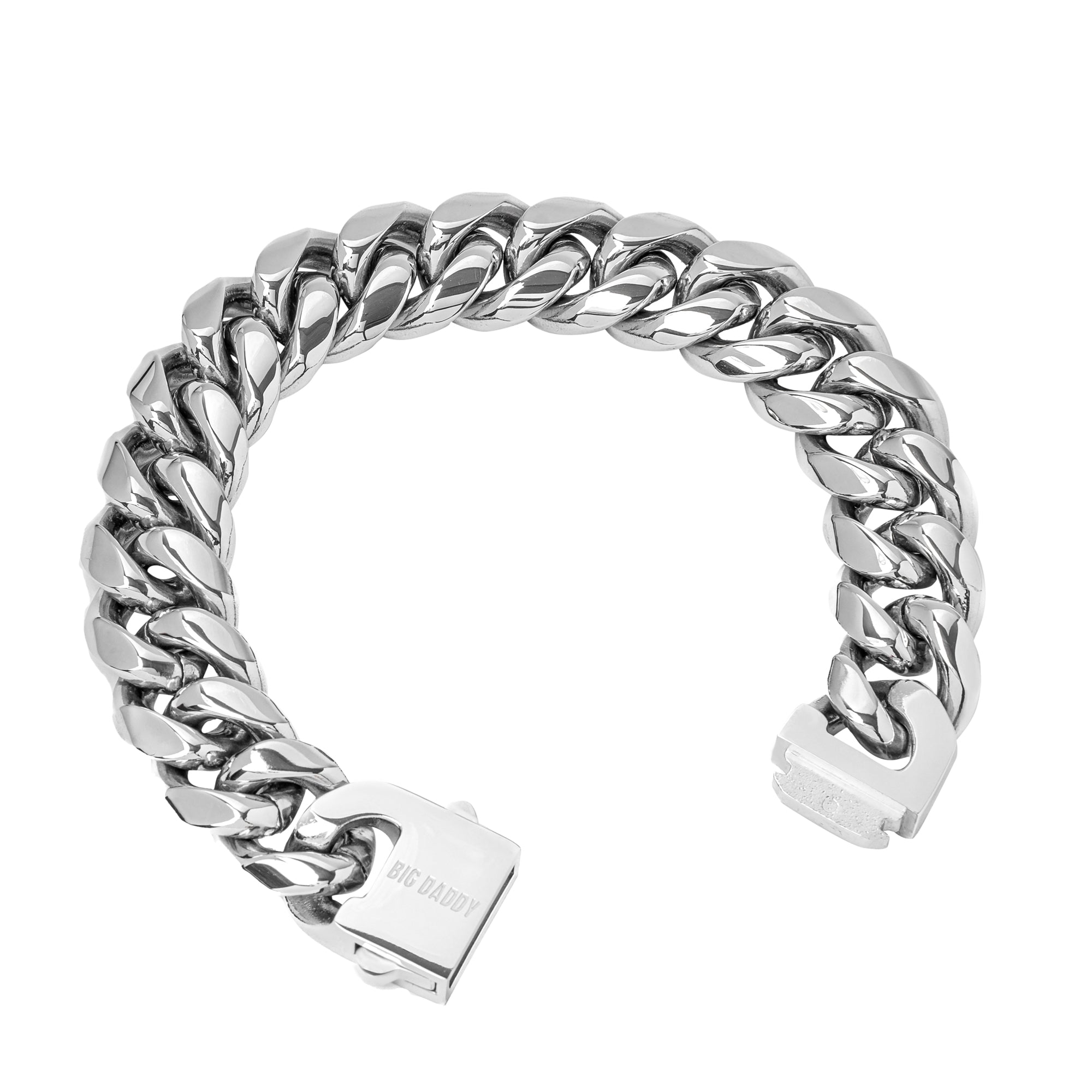 Big Daddy 18MM Cuban Link Stainless Steel Bracelet Secundaire afbeelding