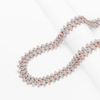Big Daddy 18MM Solid Two-Tone Spiked Iced Out Diamond Chain