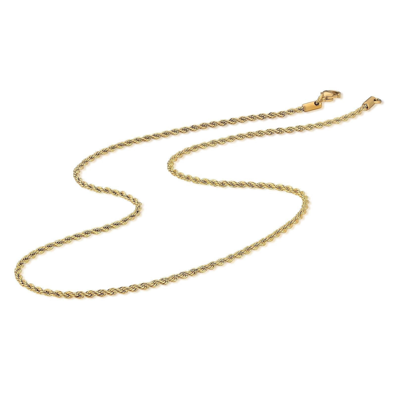 Big Daddy 2.5mm Stainless Steel Gold Rope Chain Secundaire afbeelding
