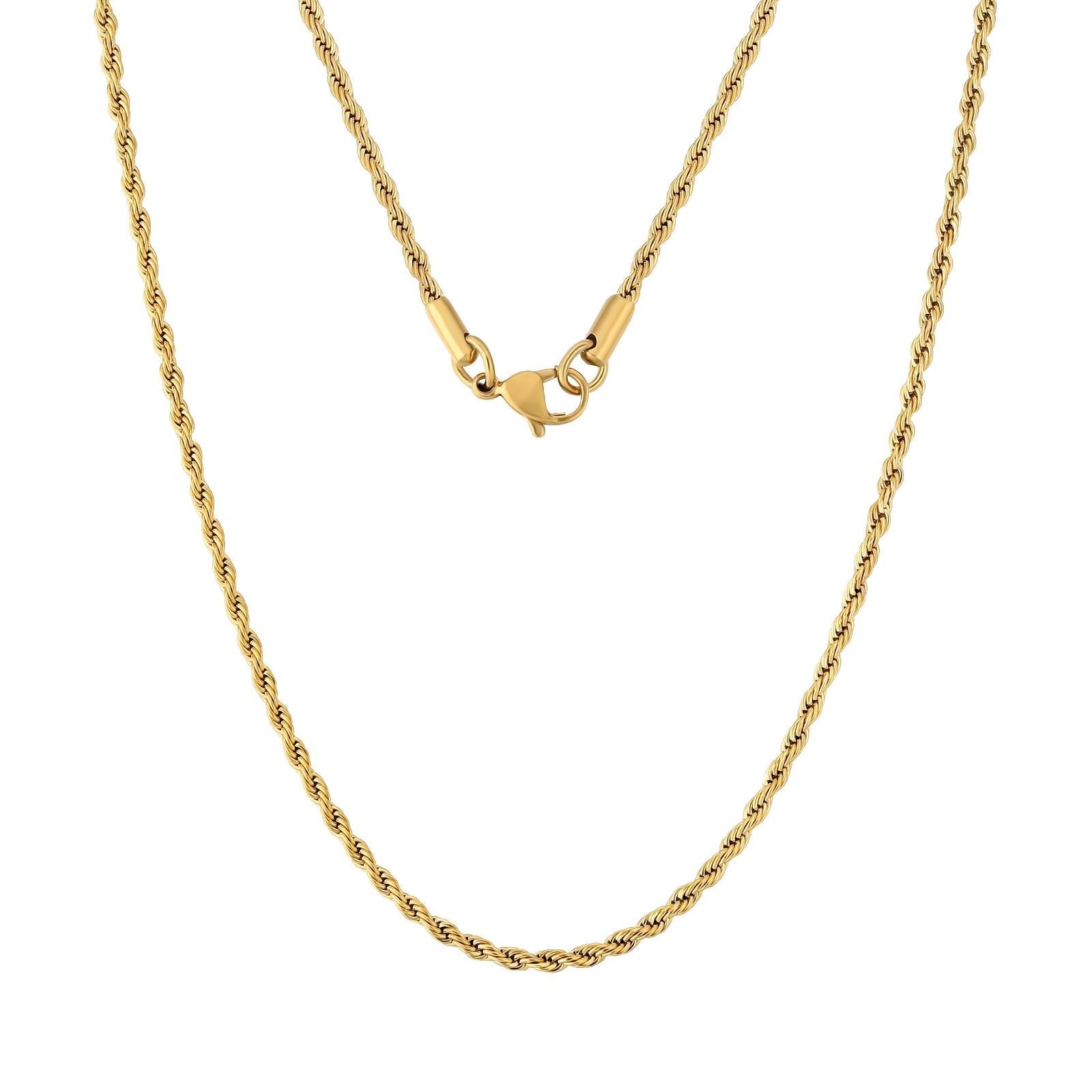 Big Daddy 2.5mm Stainless Steel Gold Rope Chain Hoofdafbeelding