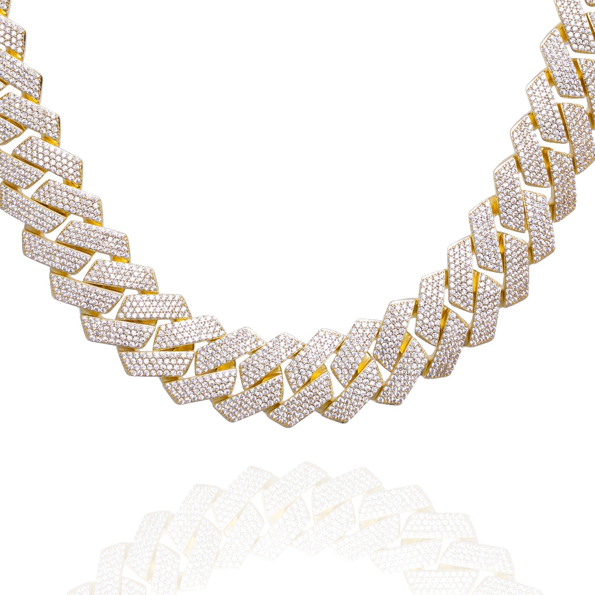 Big Daddy 20MM Iced Out Cuban Link Gold Chain Hoofdafbeelding