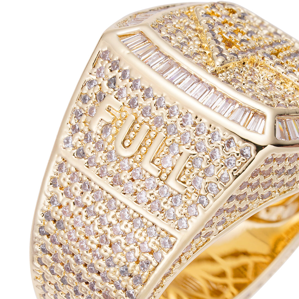 Big Daddy "4 Pockets Full" Baguette Iced Out Ring Secondary image
