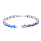 Big Daddy 4MM Silver Blue Tennis Iced Out Bracelet