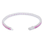 Big Daddy 4MM Silver Ruby Tennis Iced Out Bracelet