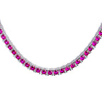 Big Daddy 4MM Silver Ruby Tennis Iced Out Chain