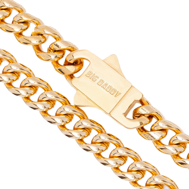 Big Daddy 5MM Cuban Curb 18K Gold Chain Secundaire afbeelding
