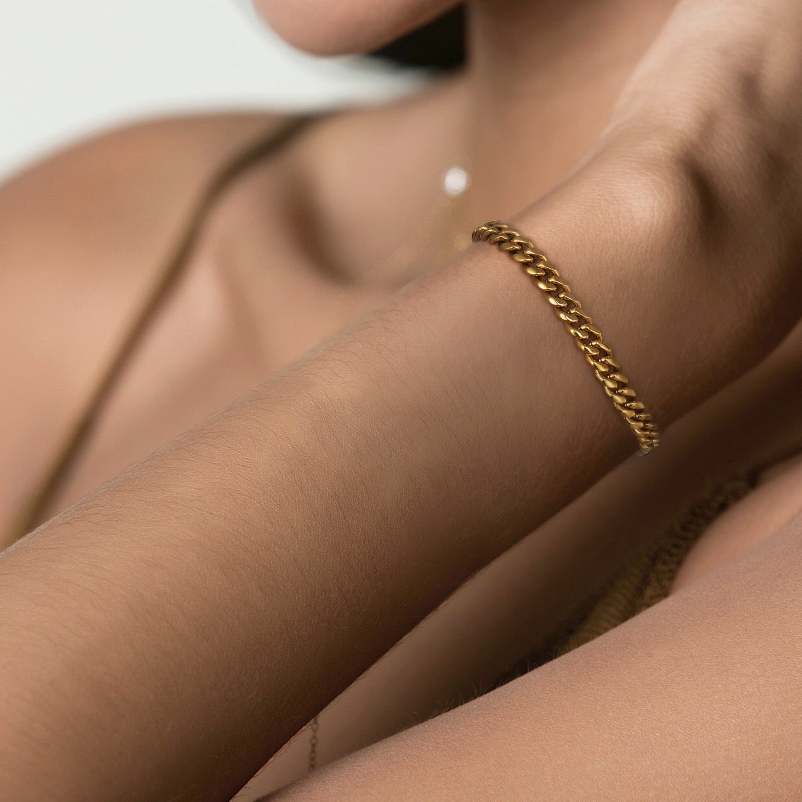 Big Daddy 5mm Cuban Link Gold Bracelet Secundaire afbeelding