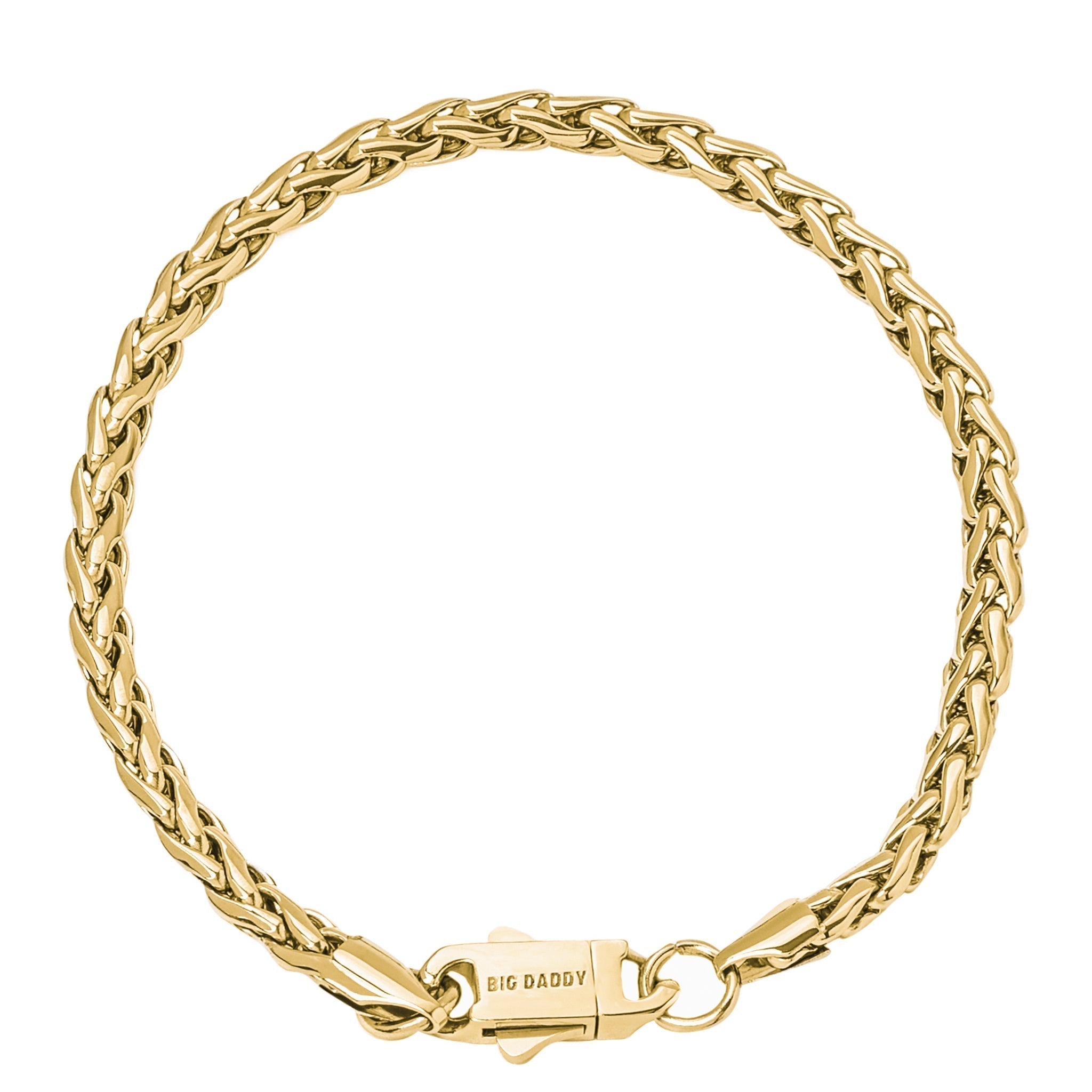 Big Daddy 5MM Gold Spiga Rope Bracelet Hoofdafbeelding
