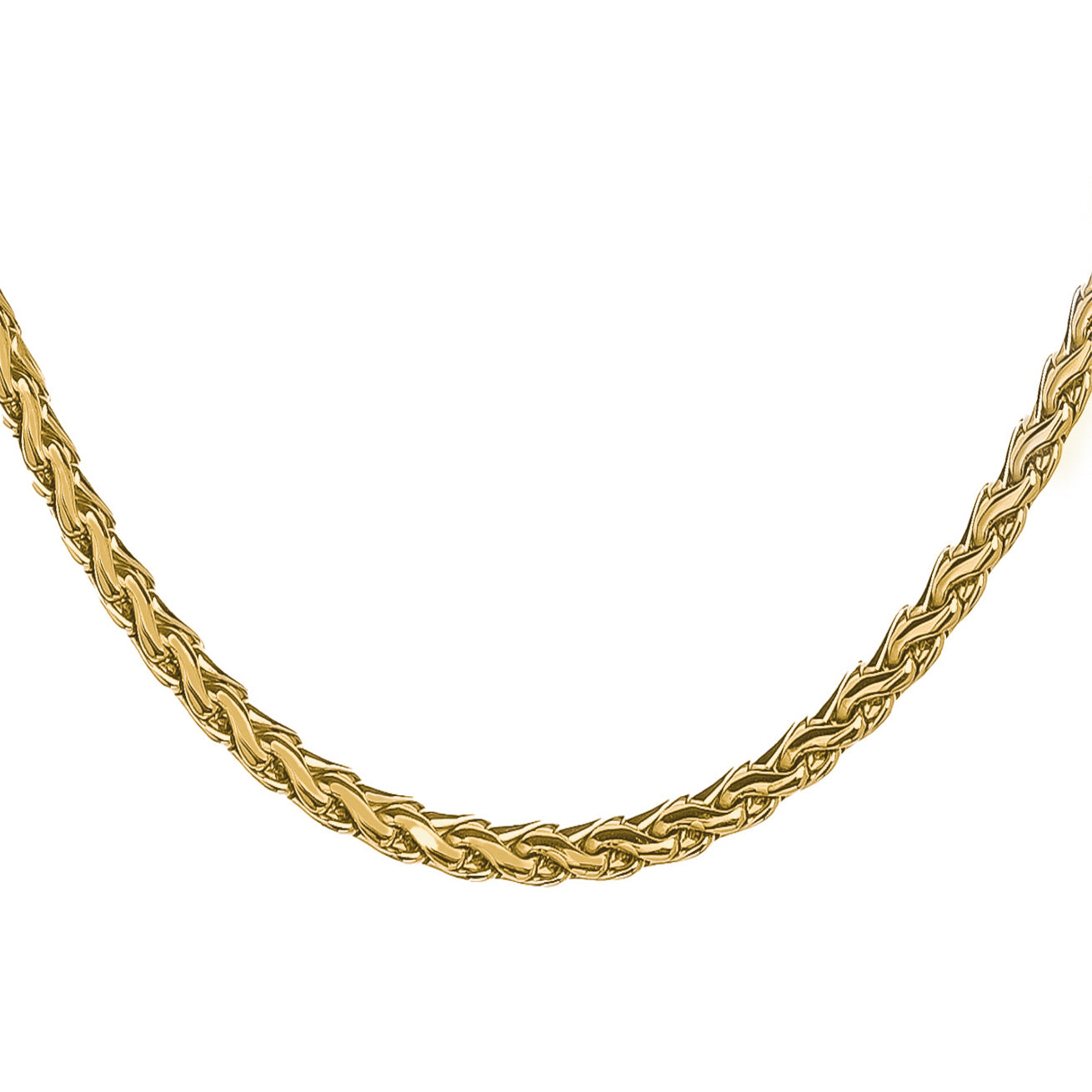 Big Daddy 5MM Gold Spiga Rope Chain Hoofdafbeelding