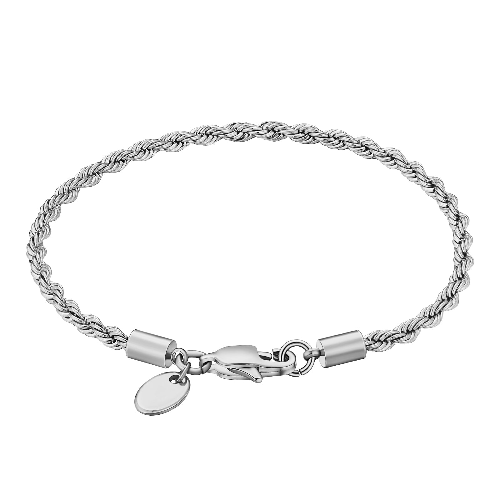 Big Daddy 5mm Rope Chain Silver Bracelet Hoofdafbeelding