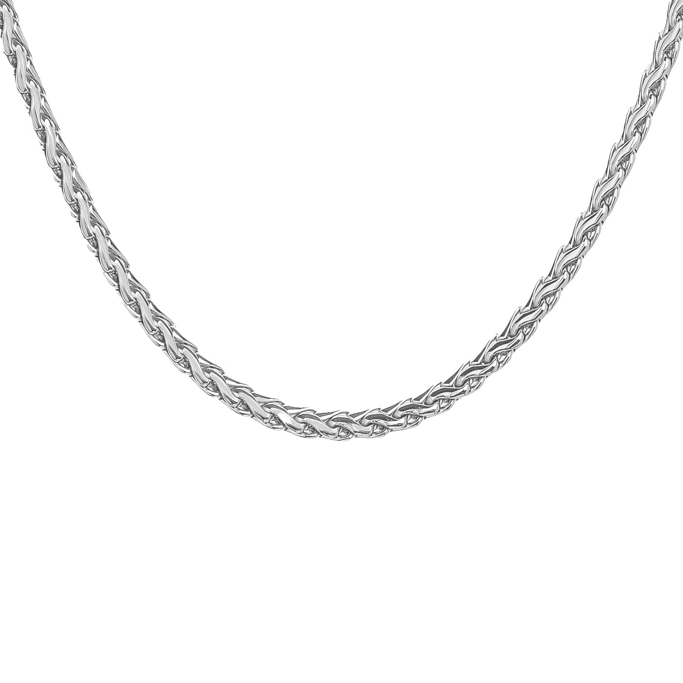 Big Daddy 5 mm zilverkleurige stalen Spiga touwketting Hoofdafbeelding