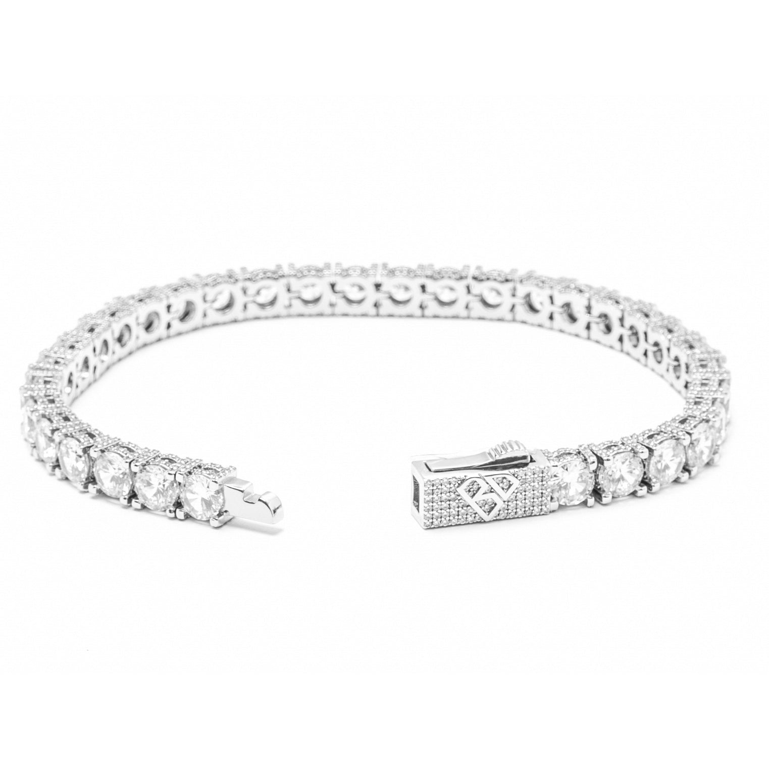 Big Daddy 6MM Diamond Silver Tennis Iced Out Bracelet Secundaire afbeelding