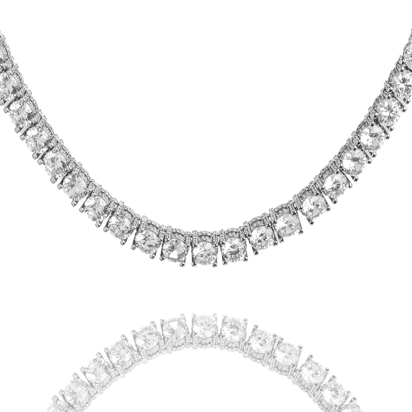 Big Daddy 6MM Diamond Silver Tennis Iced Out Chain Hoofdafbeelding