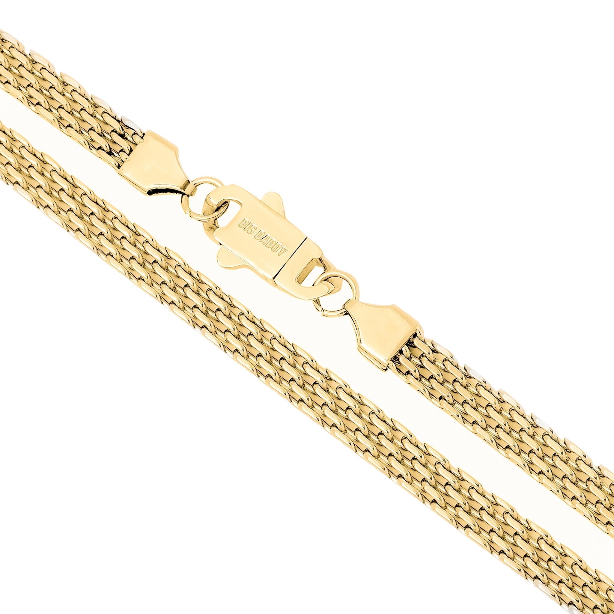 Big Daddy 6MM Gold Flat Herringbone Chain Secundaire afbeelding