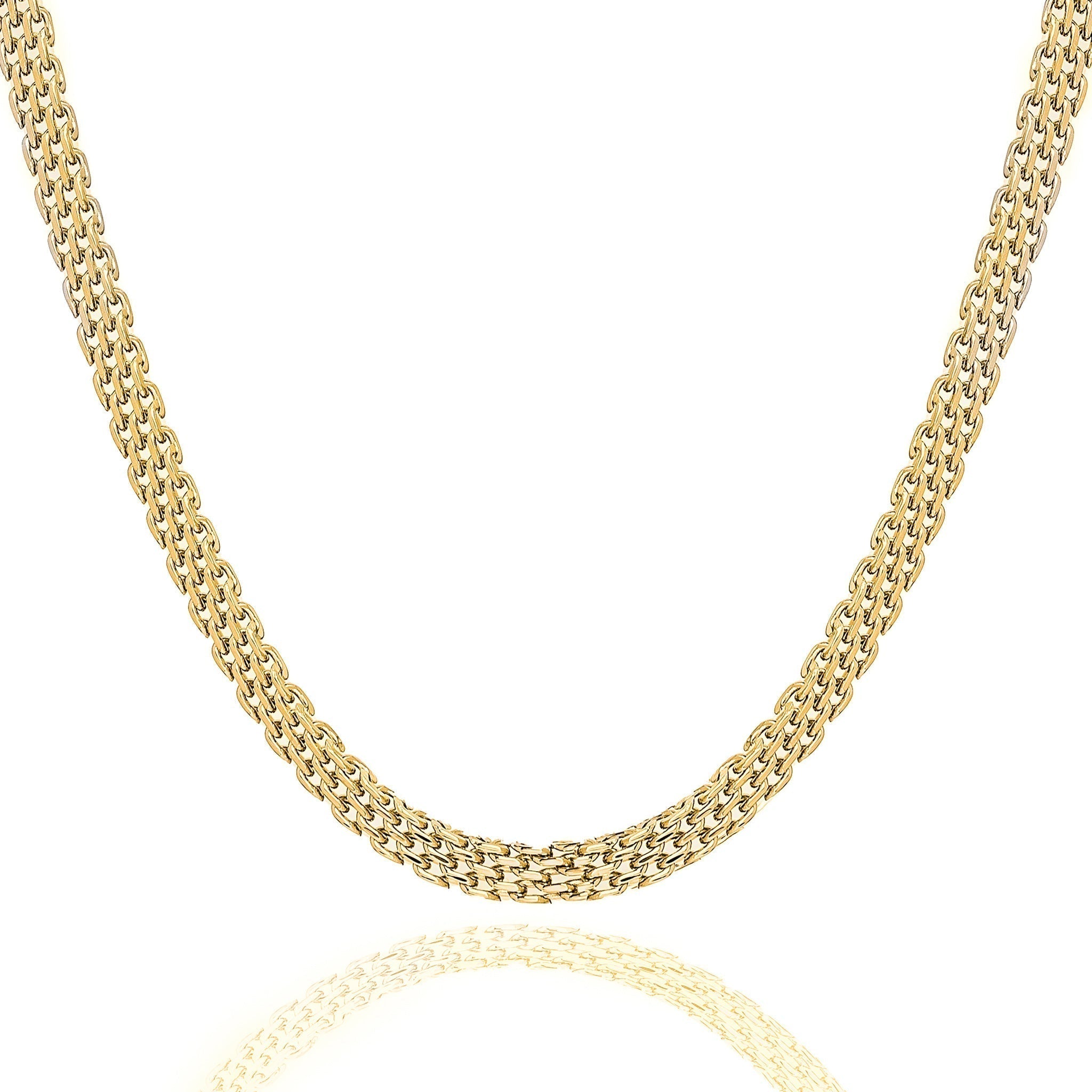Big Daddy 6MM Gold Flat Herringbone Chain Hoofdafbeelding