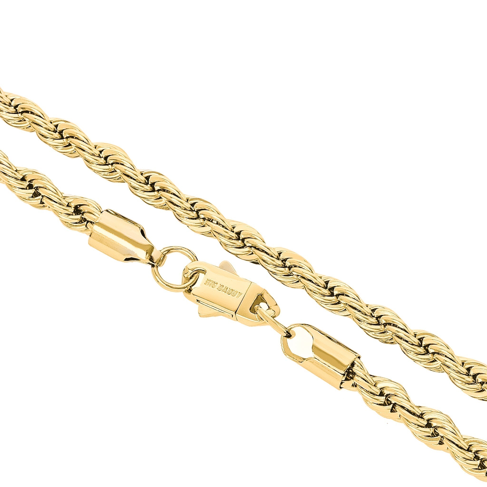 Big Daddy 6MM Gold Rope Chain Secundaire afbeelding