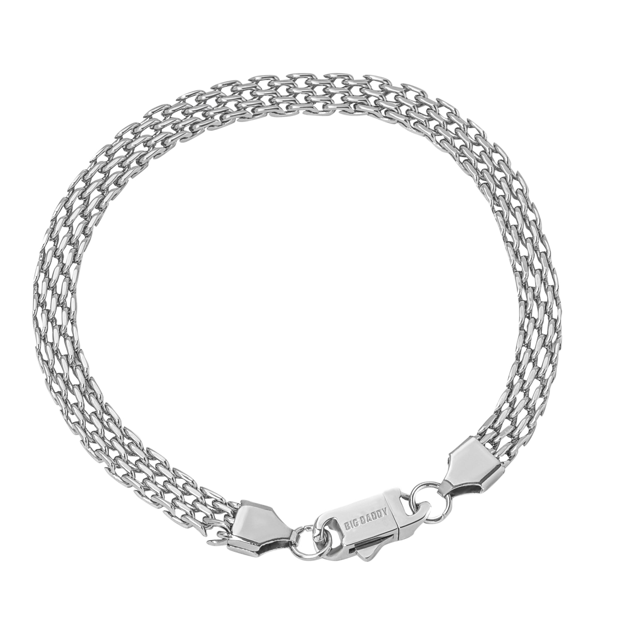 Big Daddy 6MM Silver Flat Herringbone Bracelet Hoofdafbeelding