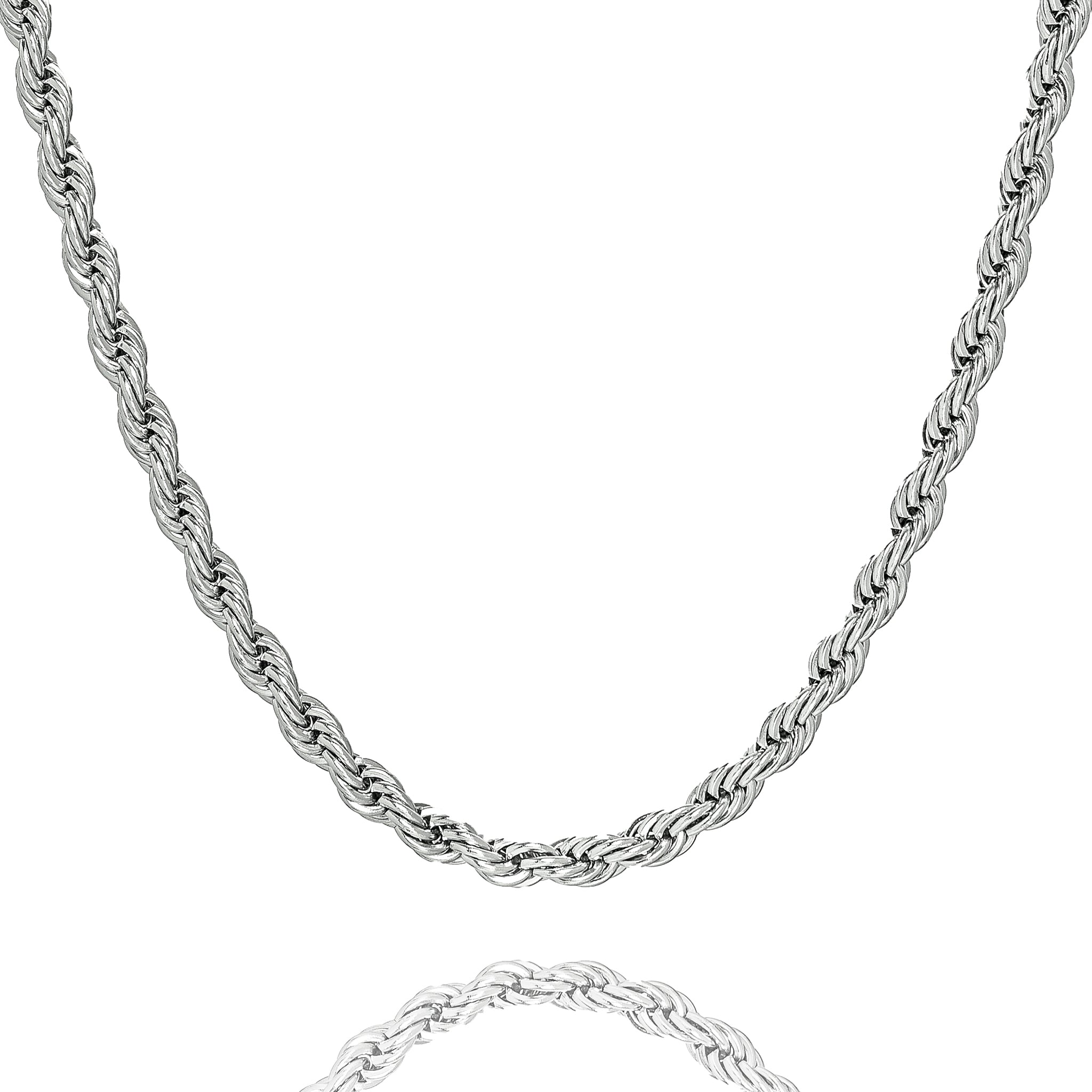 Big Daddy 6MM Silver Steel Rope Chain Hoofdafbeelding