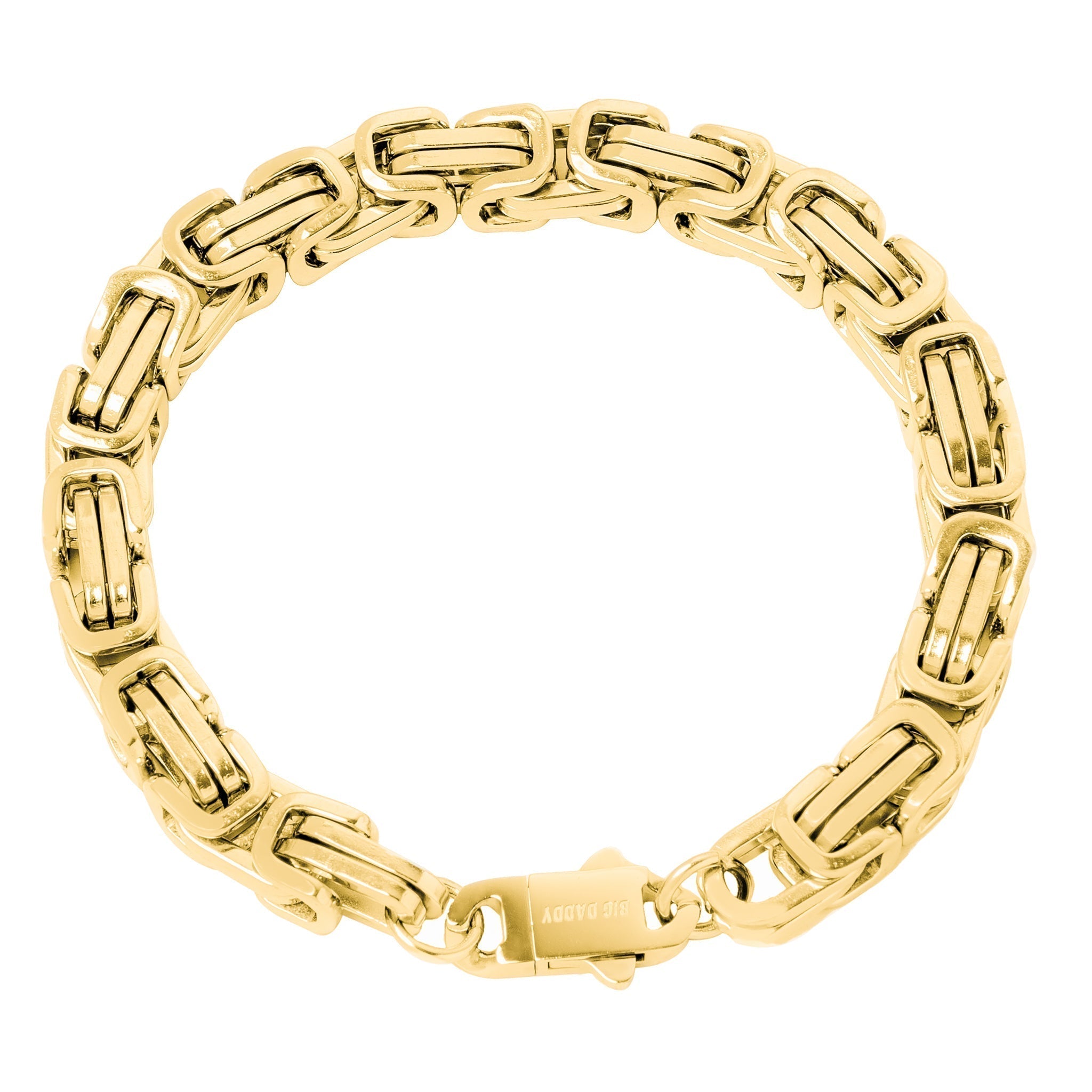 Big Daddy 8MM Byzantine 2.0 Link 18K Gold Bracelet Hoofdafbeelding
