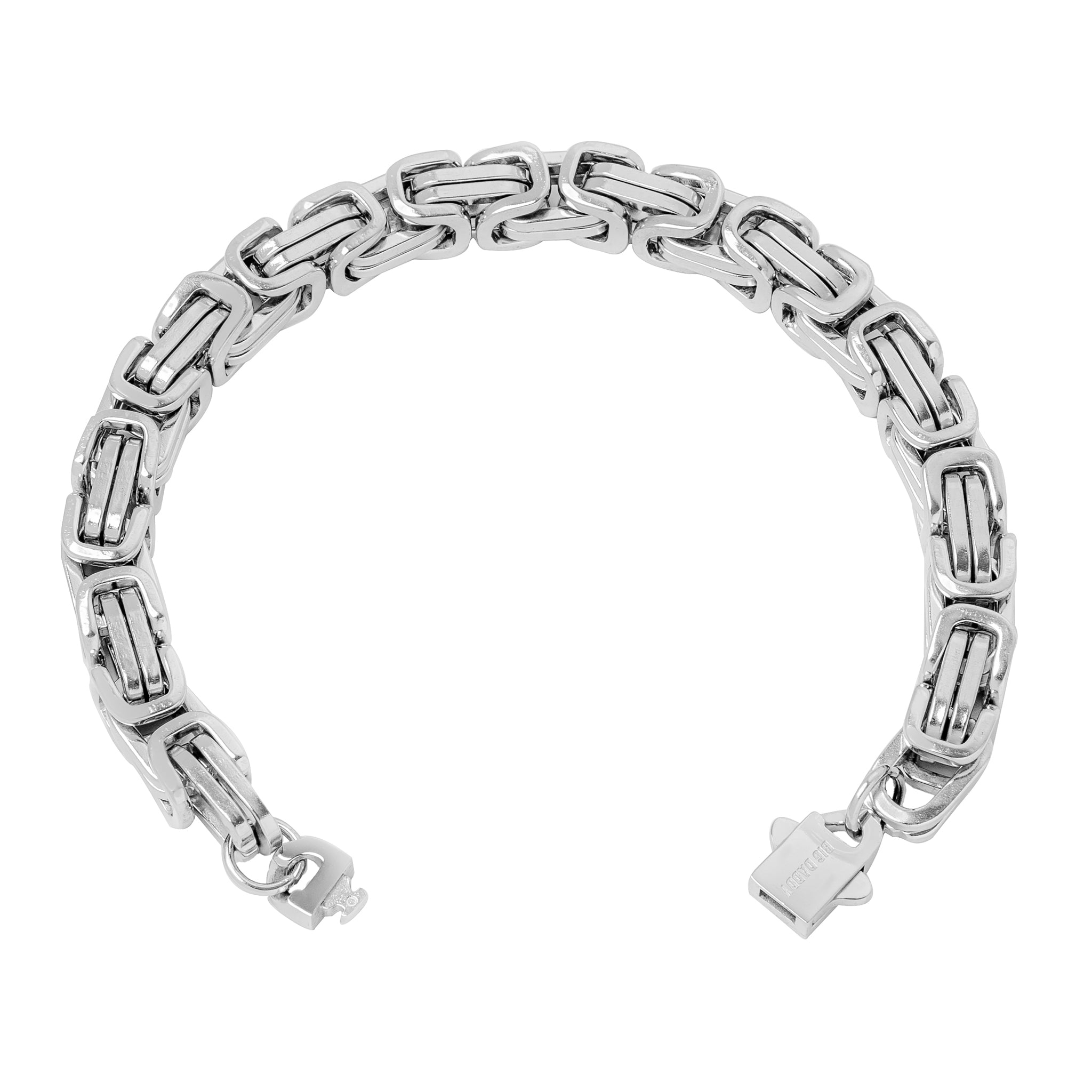 Big Daddy 8MM Byzantijnse schakelarmband van 18 karaats zilver Secundaire afbeelding