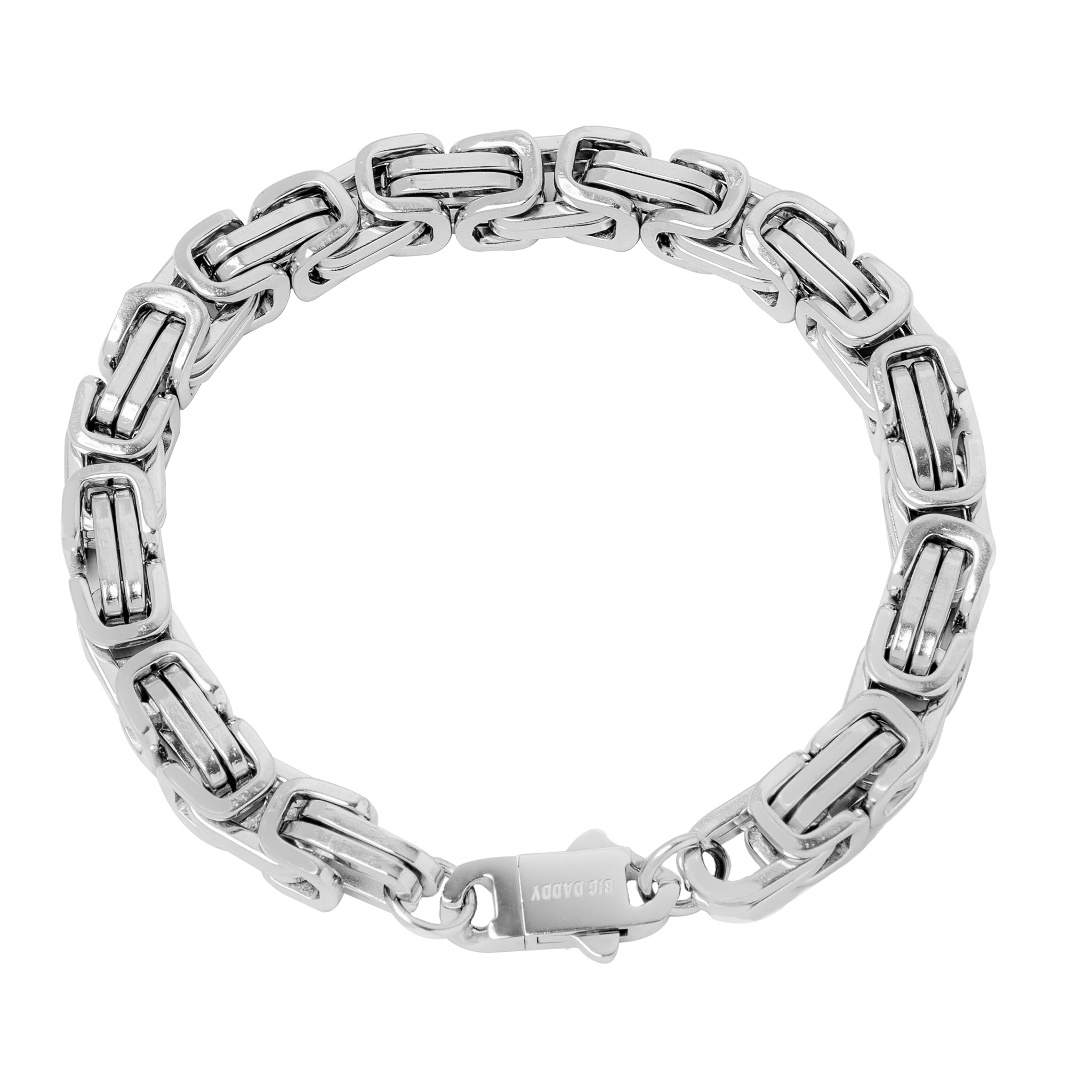 Big Daddy 8MM Byzantijnse schakelarmband van 18 karaats zilver Hoofdafbeelding