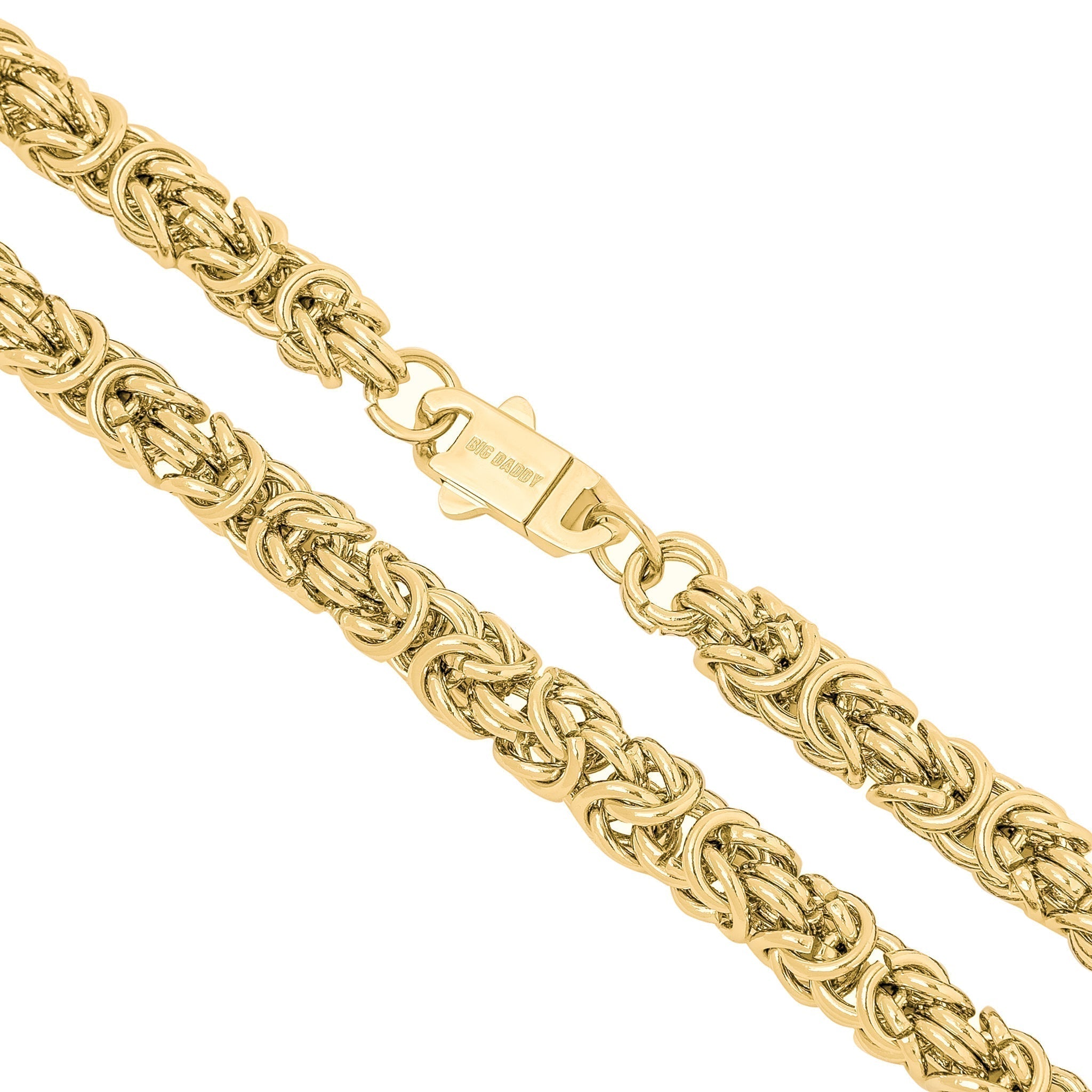 Big Daddy 8MM Byzantine Link Gold Chain Secundaire afbeelding