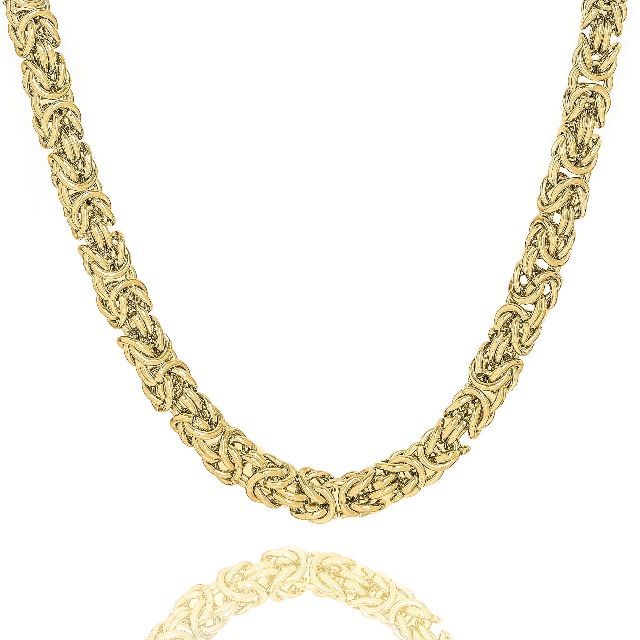 Big Daddy 8MM Byzantine Link Gold Chain Hoofdafbeelding