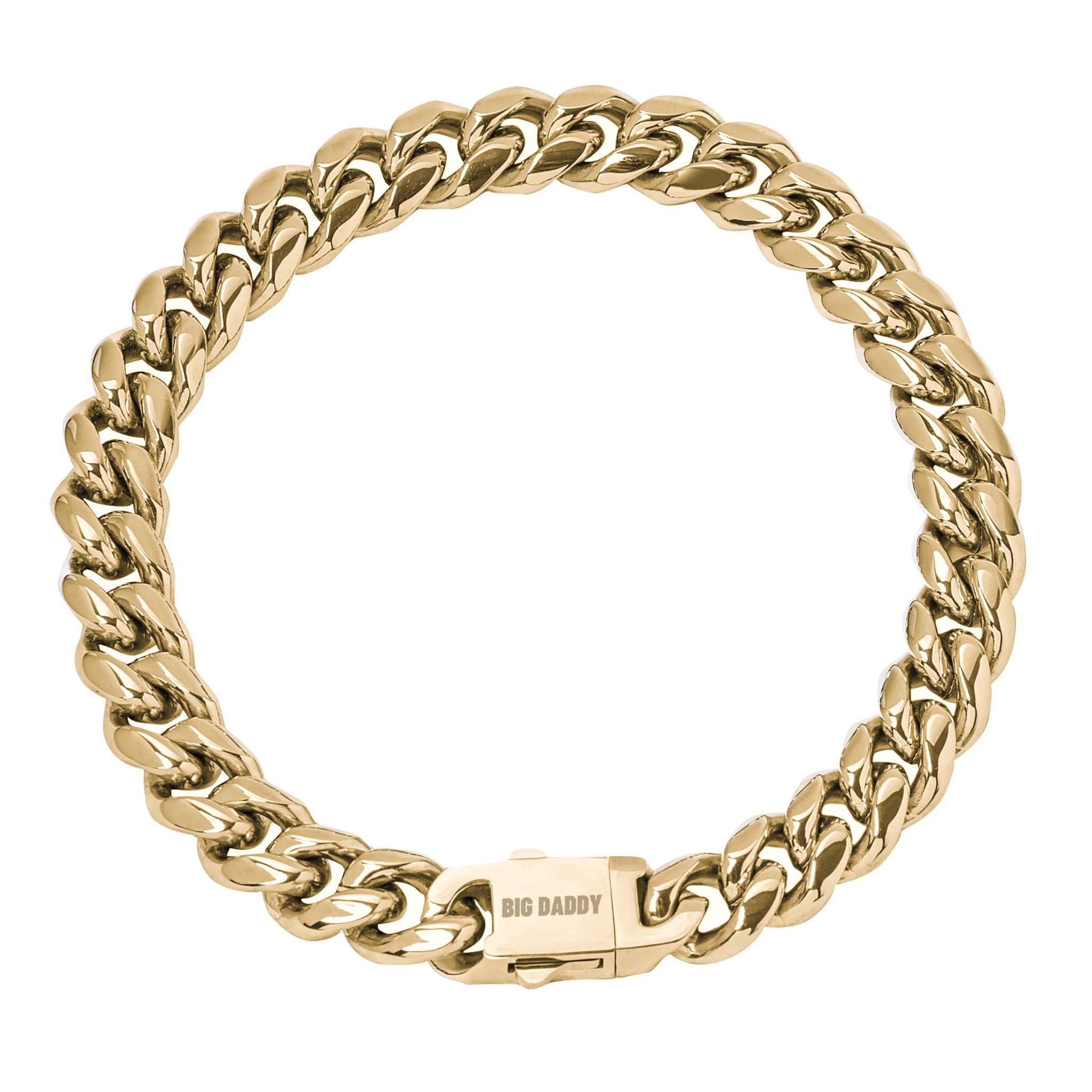 Big Daddy 8MM Cuban Link 18K Gold Bracelet Hoofdafbeelding