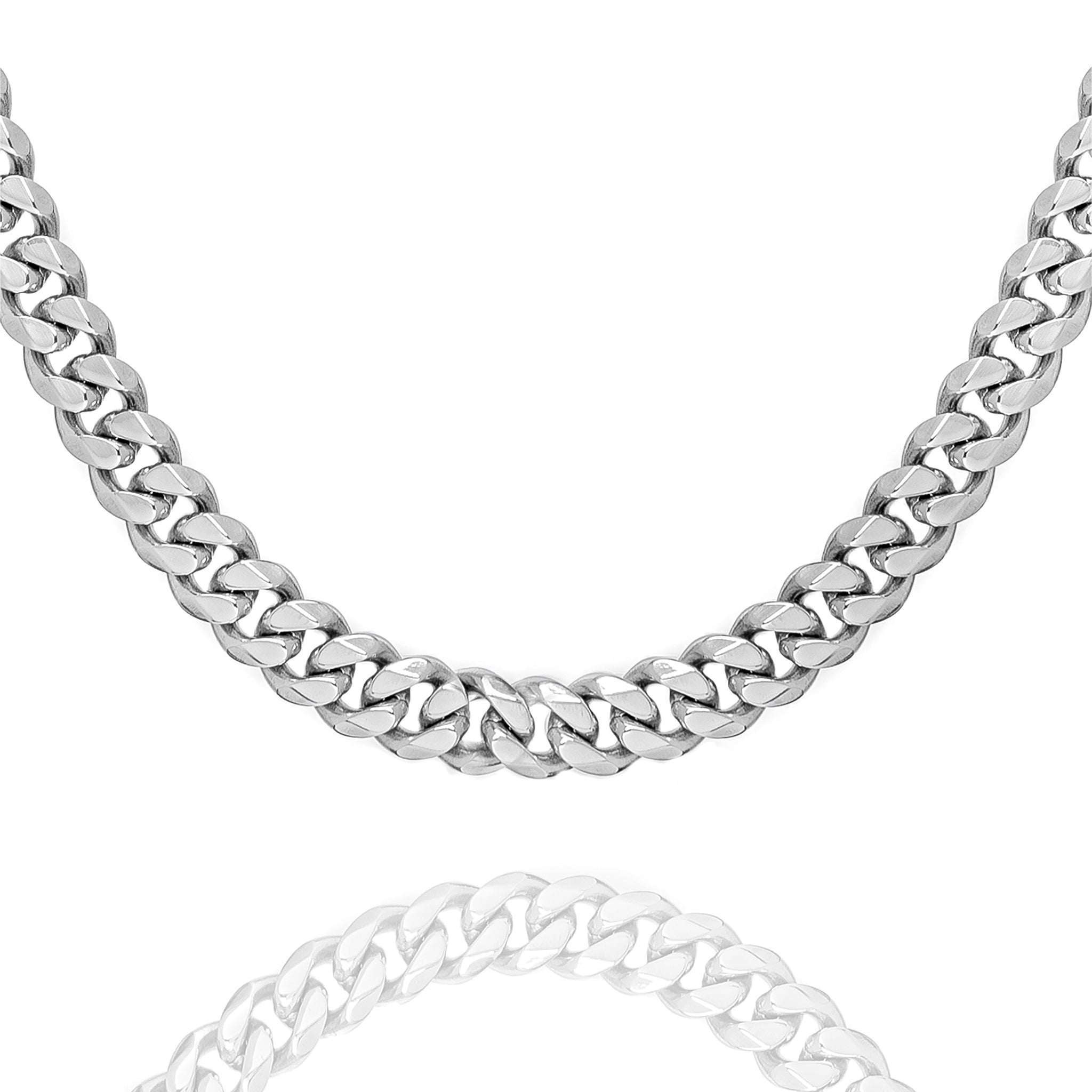 Big Daddy 8MM Cuban Link Silver Chain Hoofdafbeelding