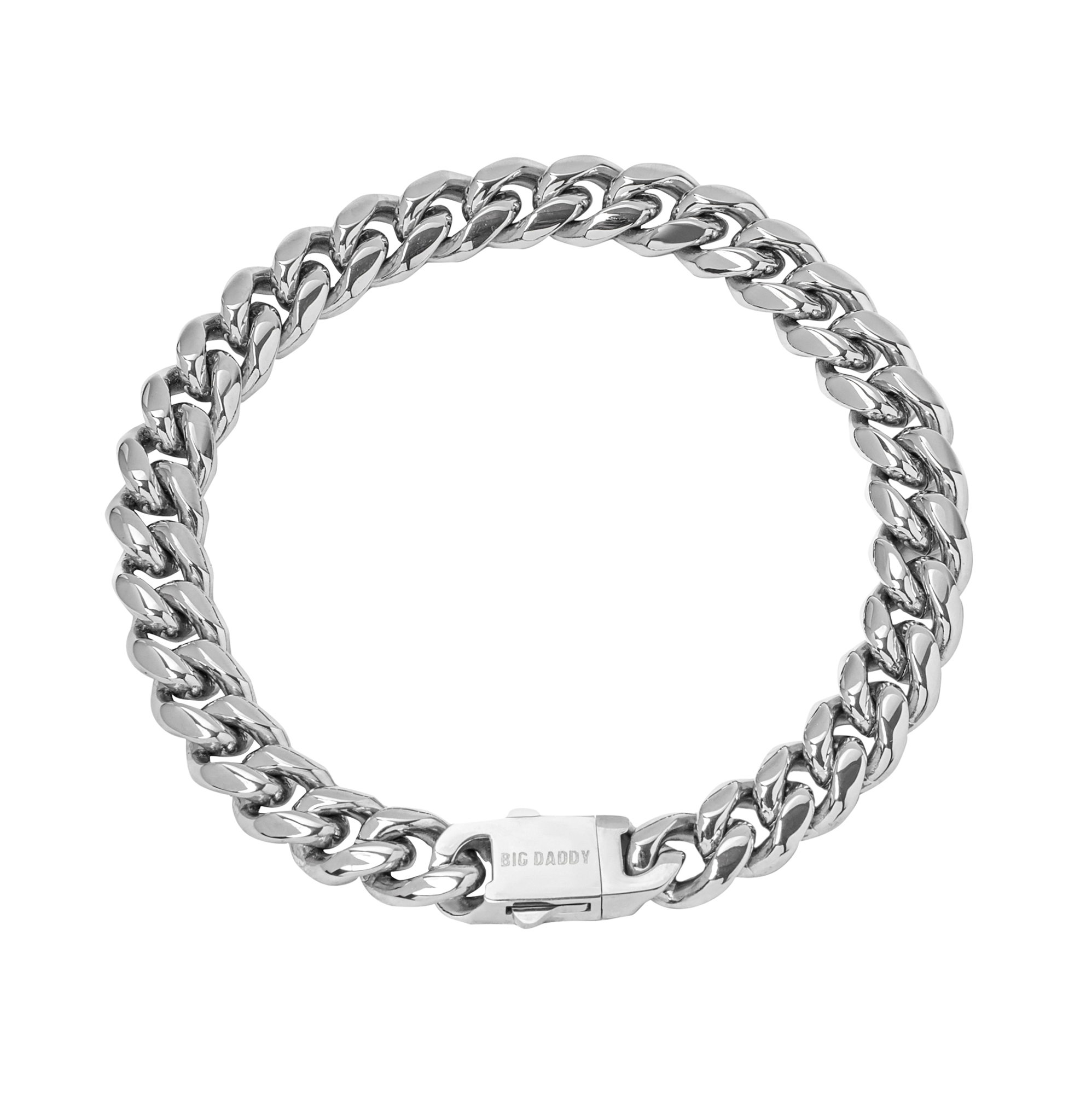 Big Daddy 8 mm Cubaanse schakelarmband van roestvrij staal Hoofdafbeelding