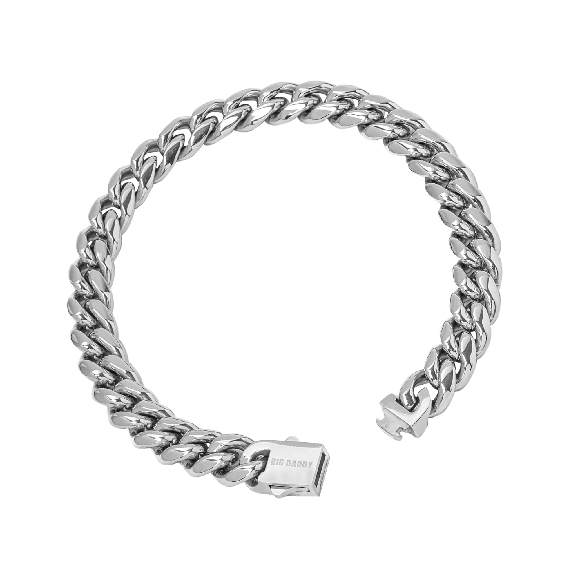 Big Daddy 8 mm Cubaanse schakelarmband van roestvrij staal Secundaire afbeelding