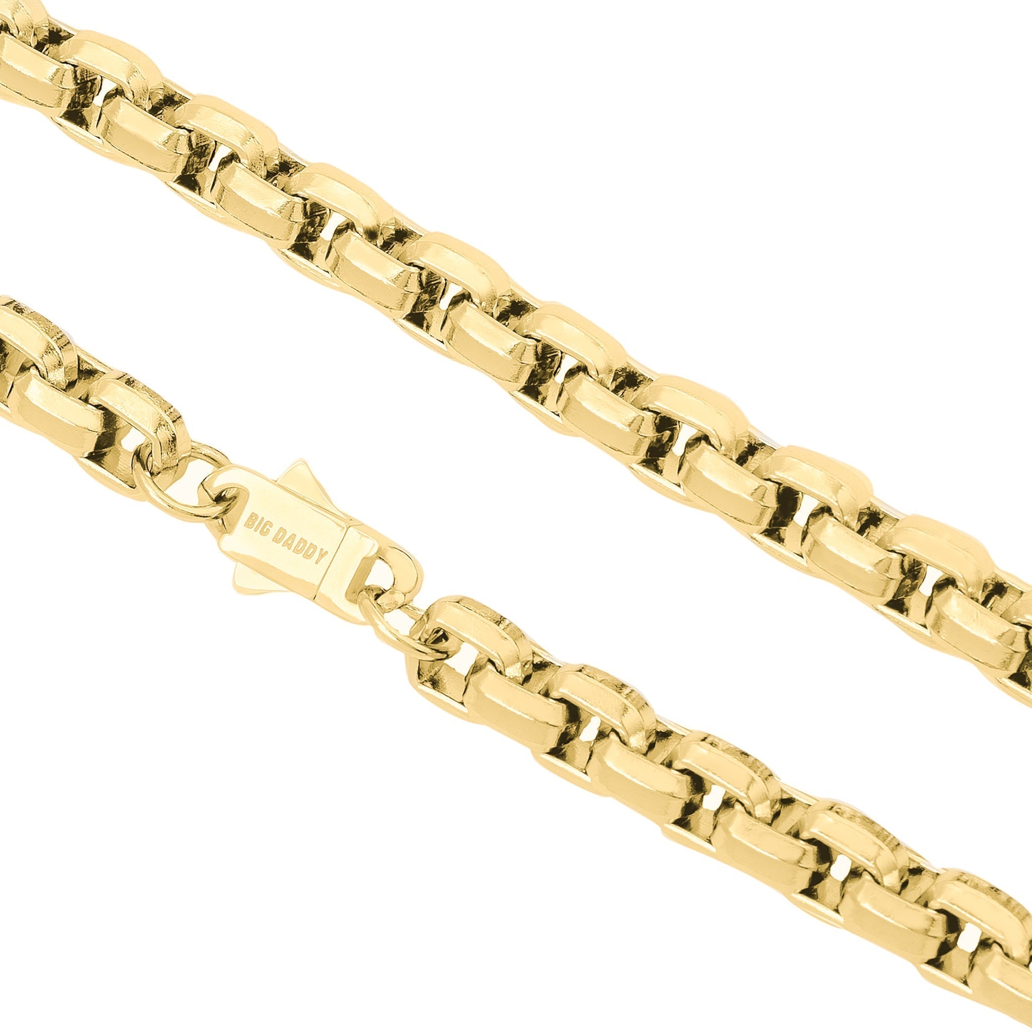 Big Daddy 8MM Gold Franco Box Chain Secundaire afbeelding