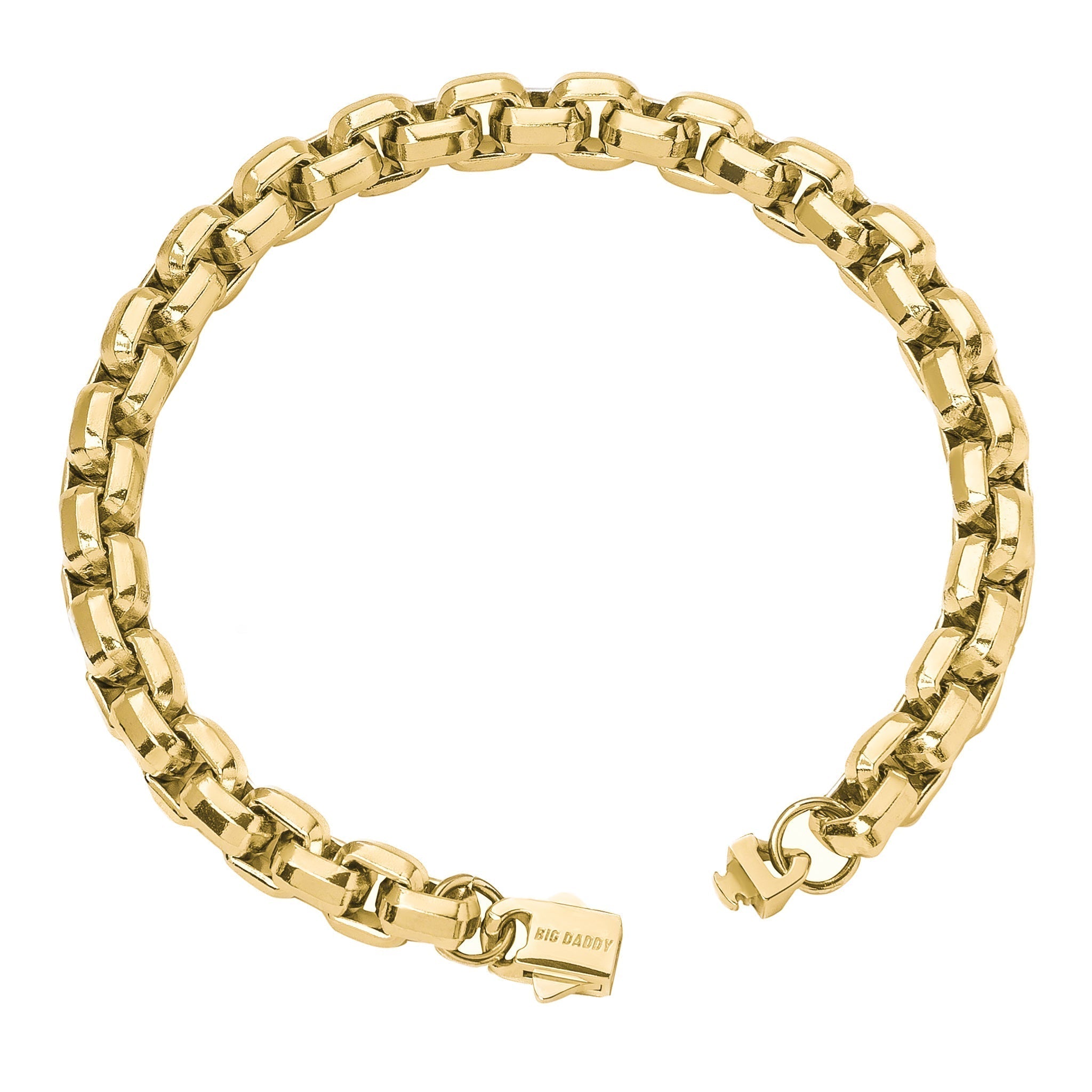 Big Daddy 8MM Gold Franco Box Chain Bracelet Secundaire afbeelding