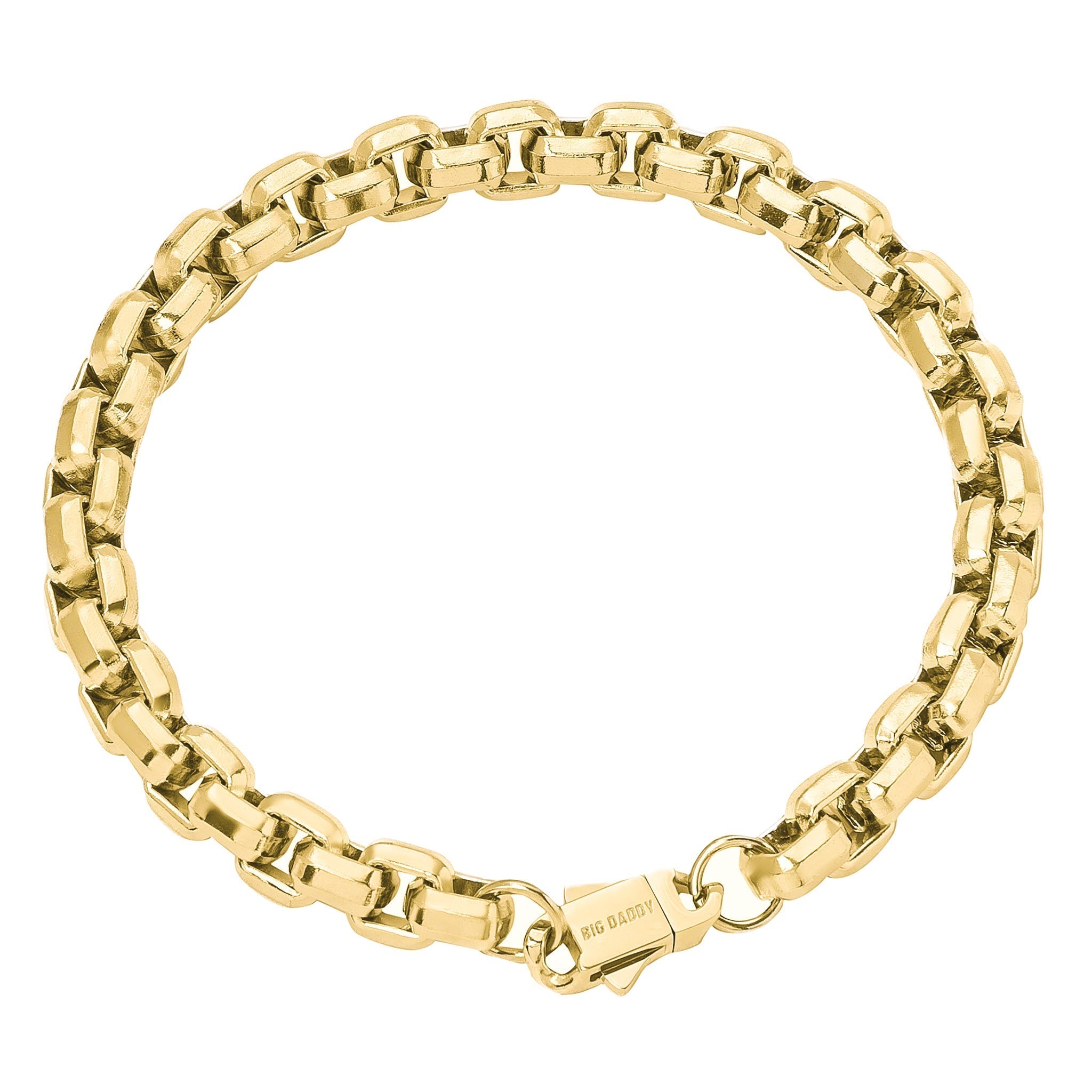 Big Daddy 8MM Gold Franco Box Chain Bracelet Main image