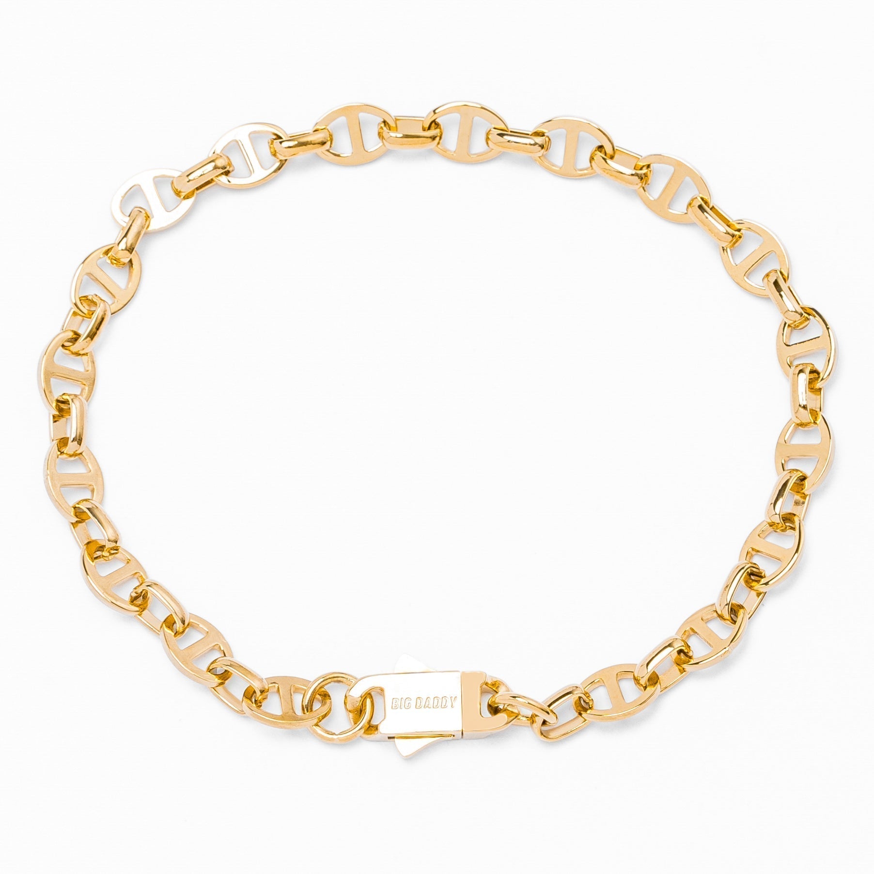 Big Daddy 8MM Gold Mariner Link Bracelet Hoofdafbeelding