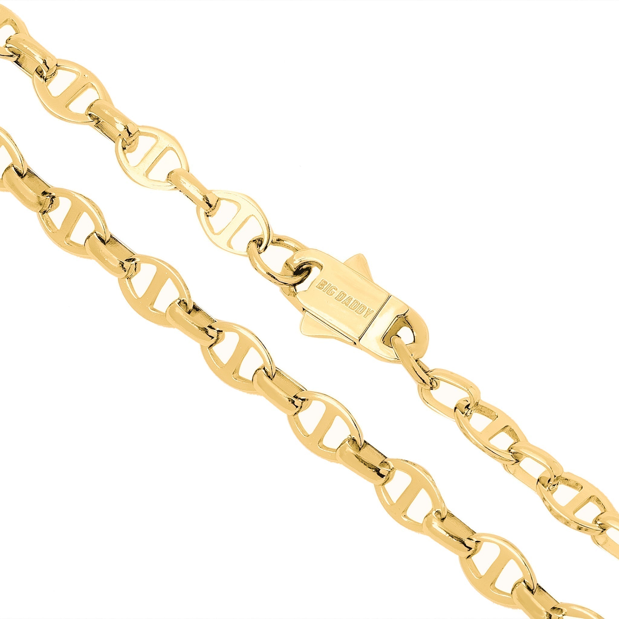 Big Daddy 8MM Gold Mariner Link Chain Secundaire afbeelding
