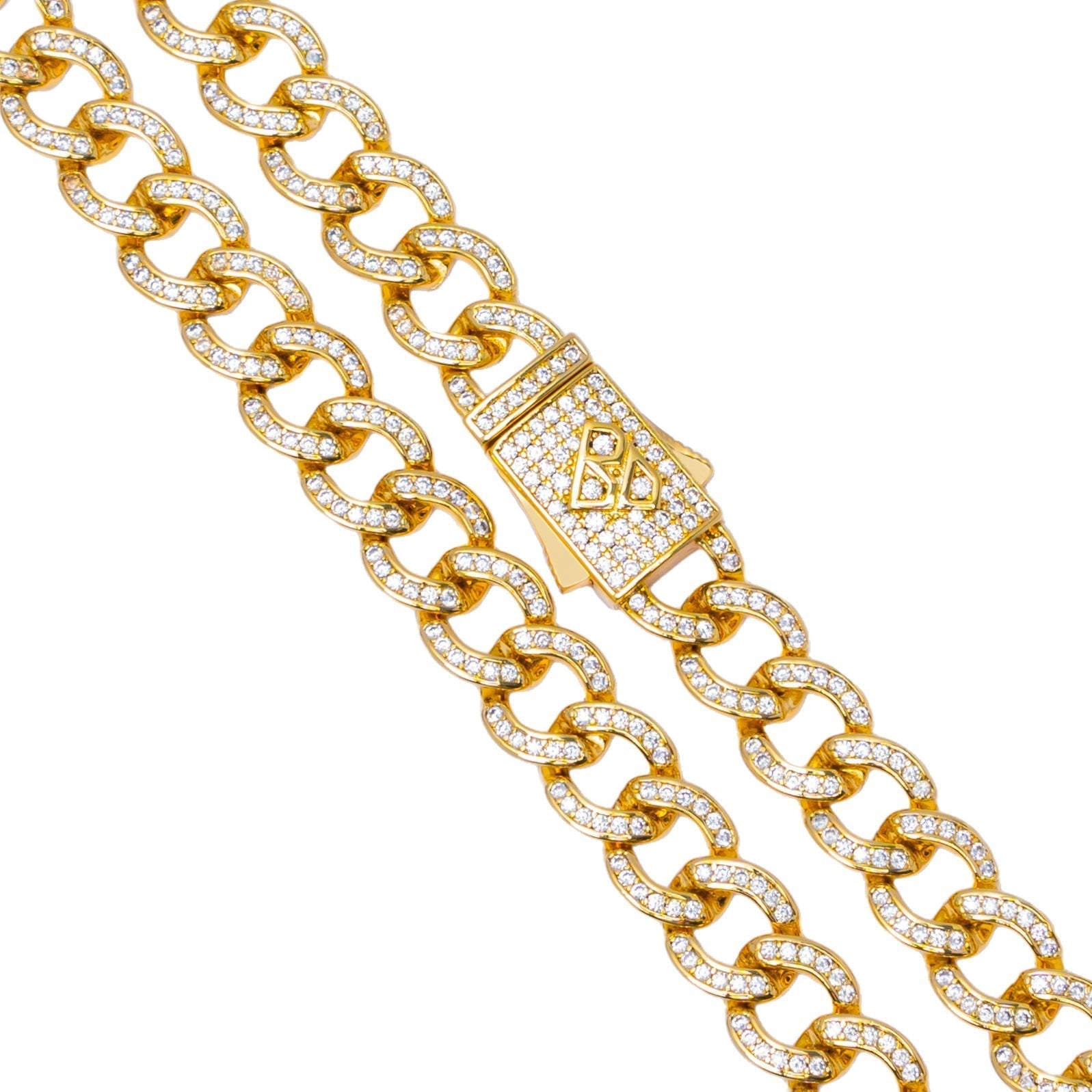 Big Daddy 8MM Iced Cuban Gold Chain Secundaire afbeelding