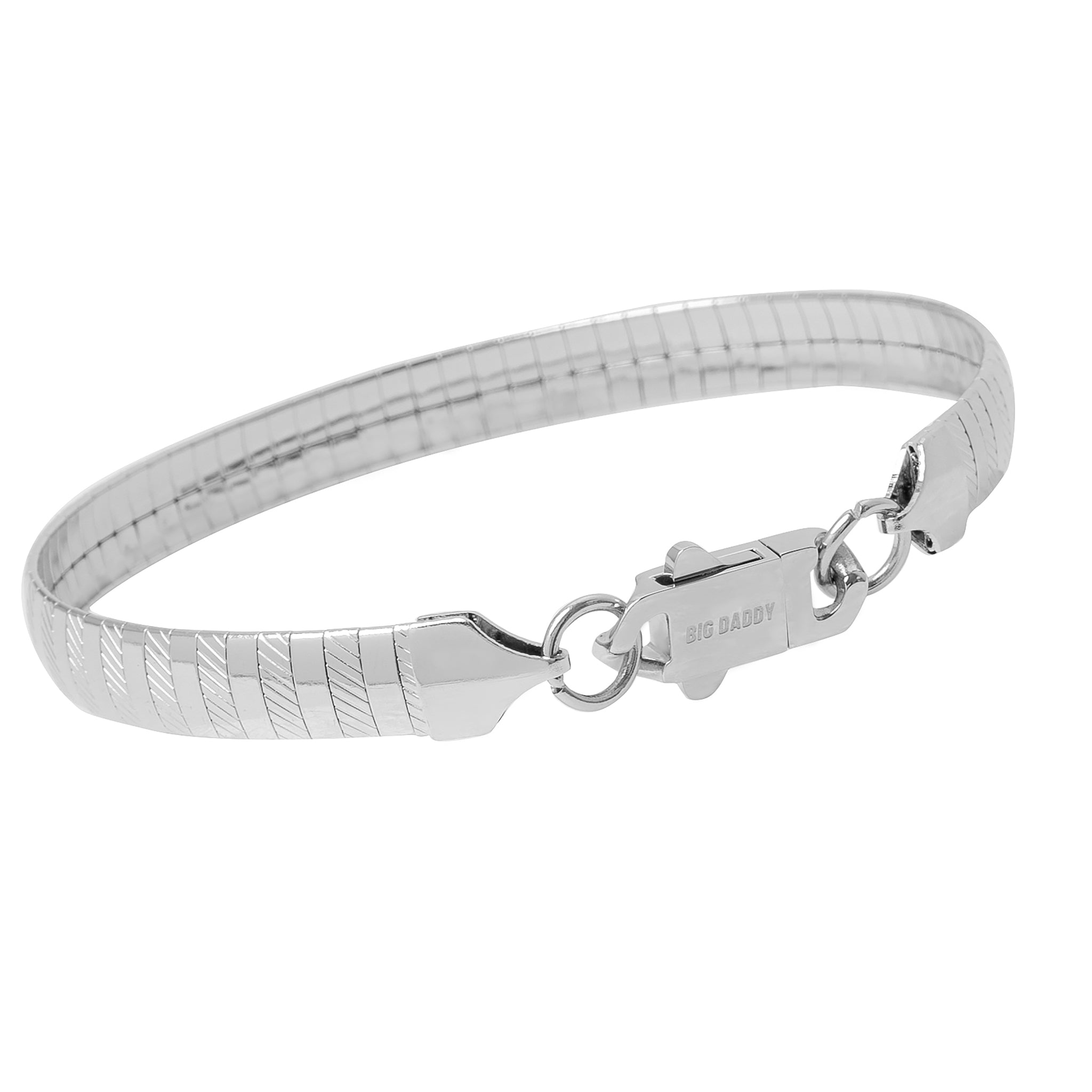 Big Daddy 8MM Omega Silver Steel Bracelet Hoofdafbeelding