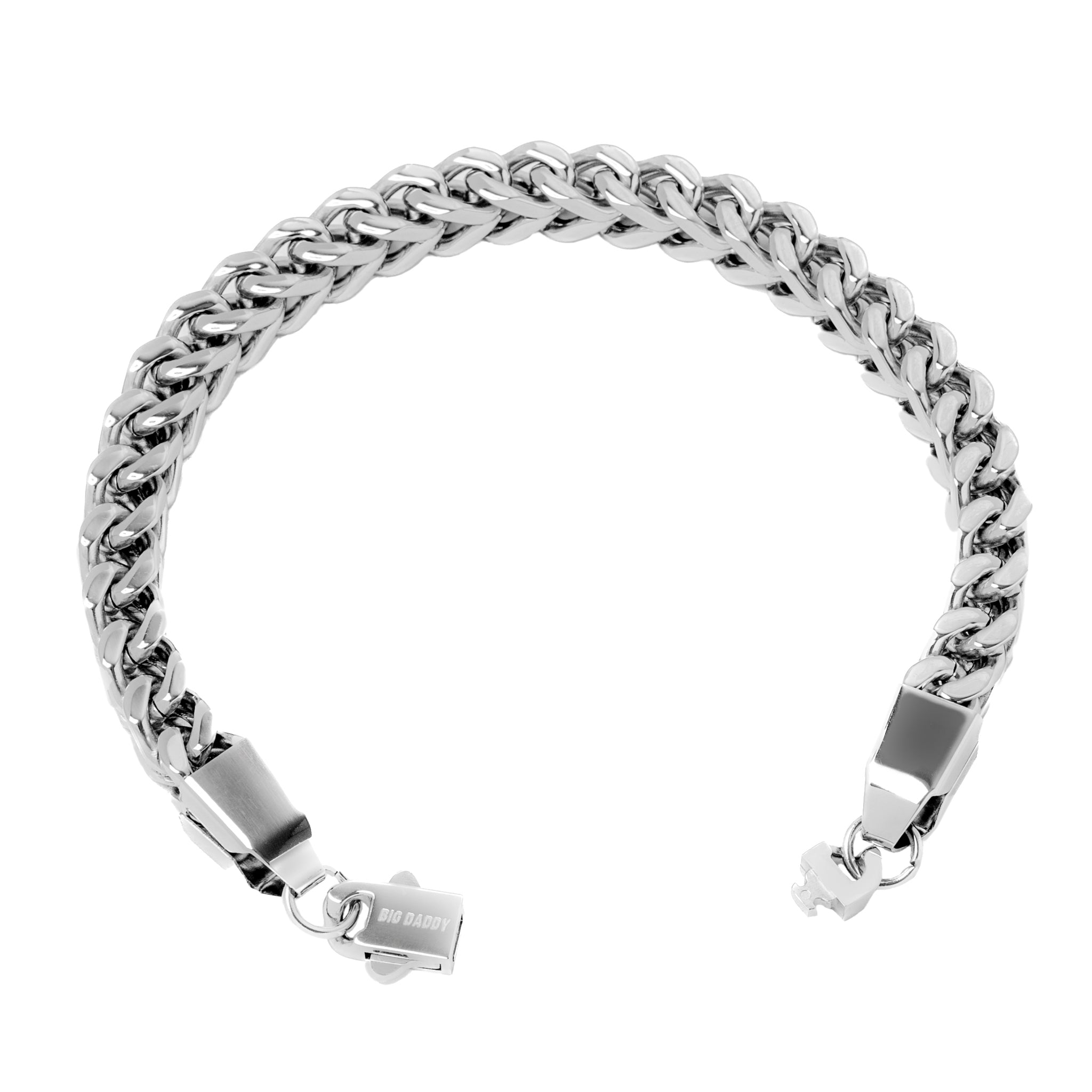 Big Daddy 8MM Silver Cuban Bracelet Secundaire afbeelding